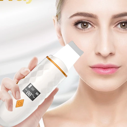 

Korea gift blackhead exfoliator vibriation face ultrasonic lifting salon skin scrubber 2021 with mister