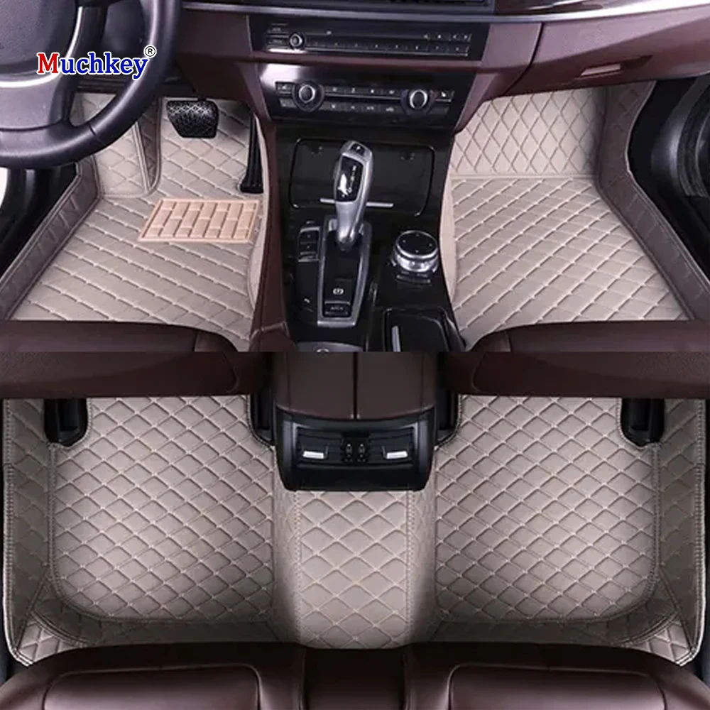 

Muchkey Non Slip Interior Accessories for Dodge Durango 2016 2017 2018 2019 Luxury Leather Car Floor Mats