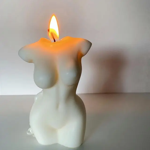 

Amazon New arrivals 2021 home decor scented soy nude bust female body candles