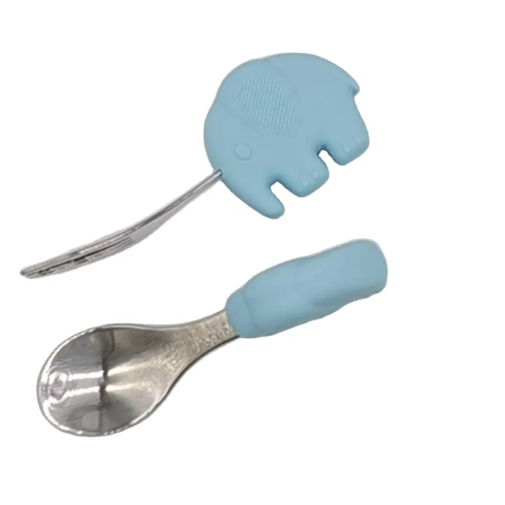 

High Quality Kids Cute Elephant Shape Silicone Bpa Free Tableware Set For Baby