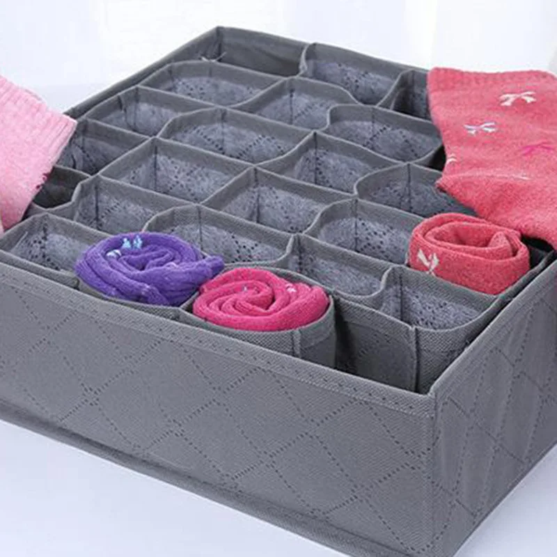 

Factory Wholesale Underwear Household Fabric Storage Basket Panties Sock Storage Box Foldable Storage Box