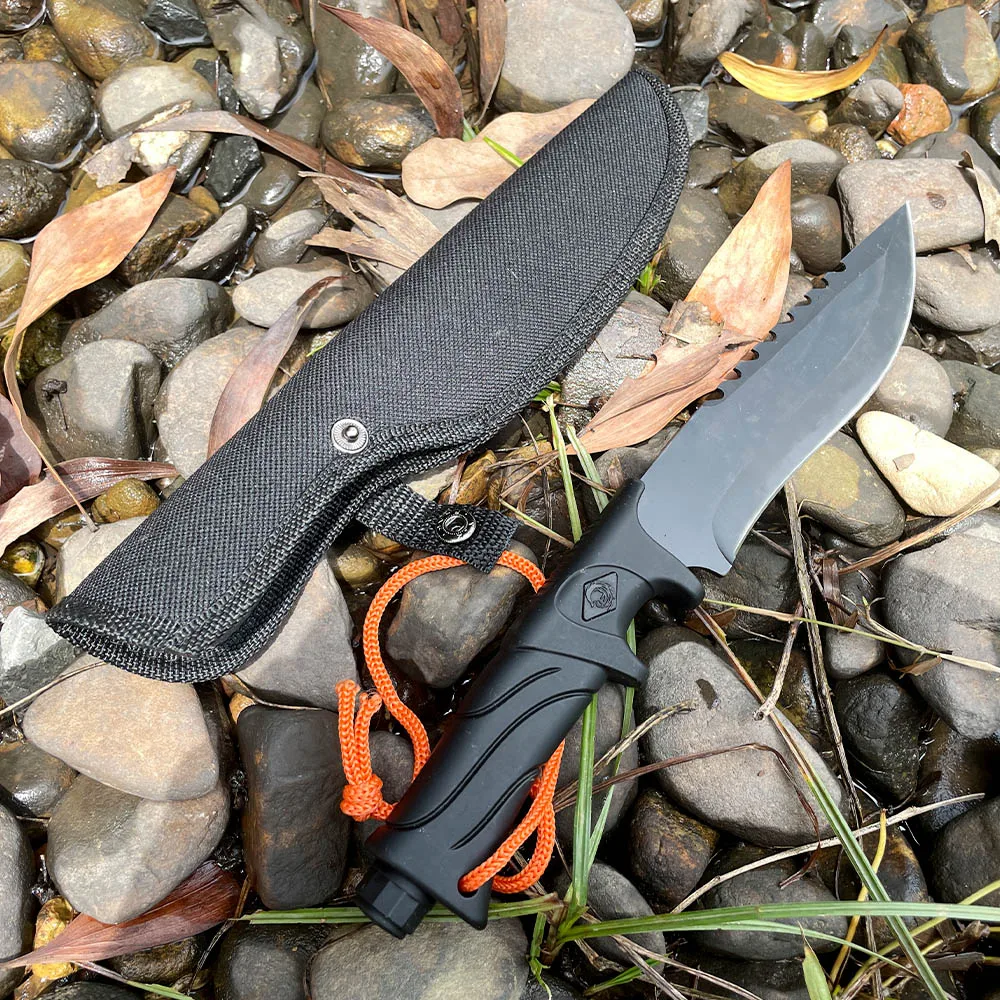 

Wholesale Fixed 5Cr13 Steel Blade Abs Handle Black Survival Tactical Outdoor Hunting Knife With Sheath