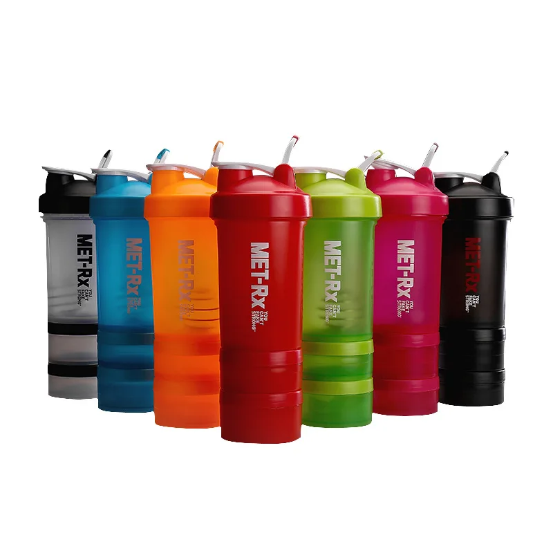

Gym Running Sports Protein Shaker Bottles Plastic Water Bottle With Mixer Ball, White ,orange ,red ,green ,blue ,pink ,black.