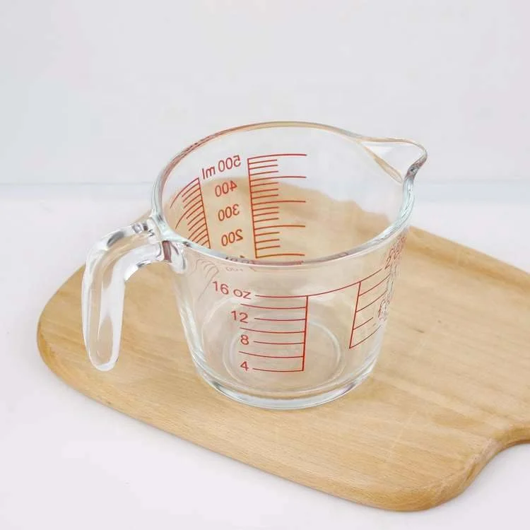 

Wholesale 0.5L Borosilicate Glass Measuring Jug 17oz Pyrex Glass Measuring Cup