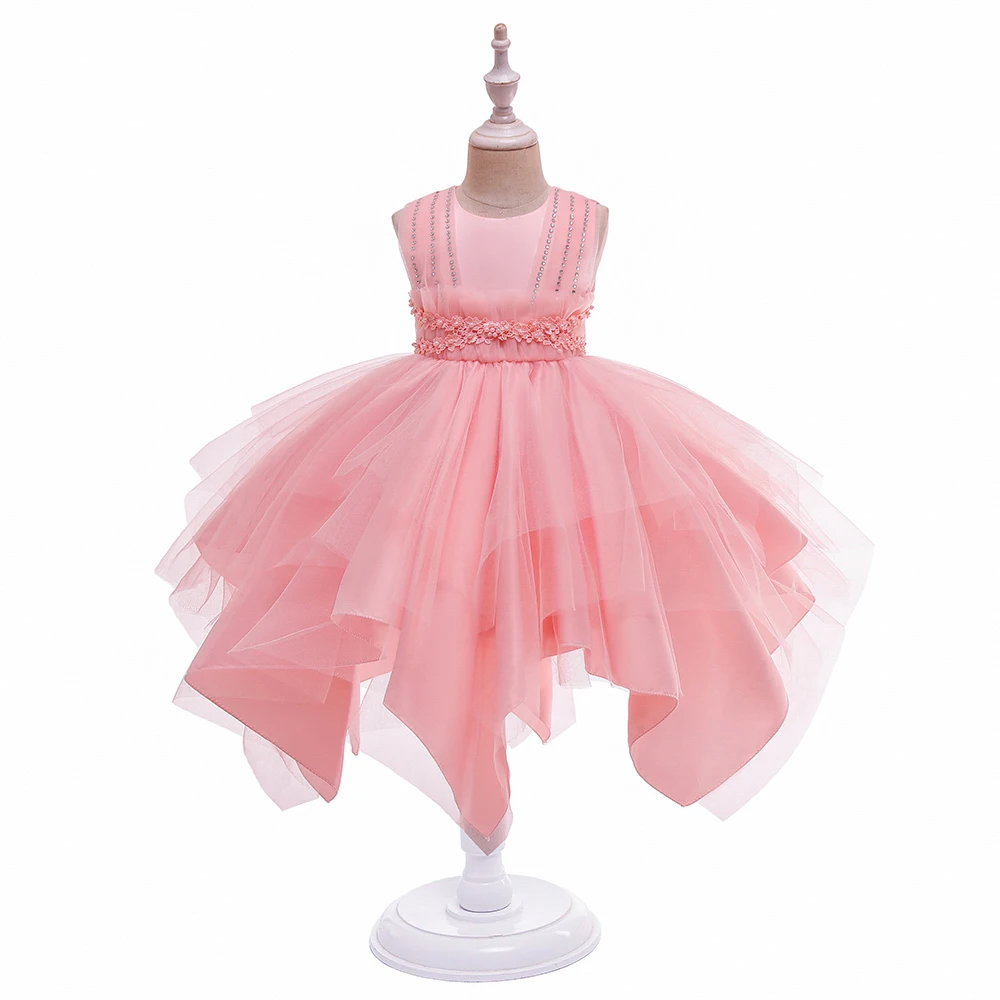 

New Arrival Kids Fancy Wear Girls Birthday Party Dress Babies Trailing Frock L5210, Pink, plum , red, white