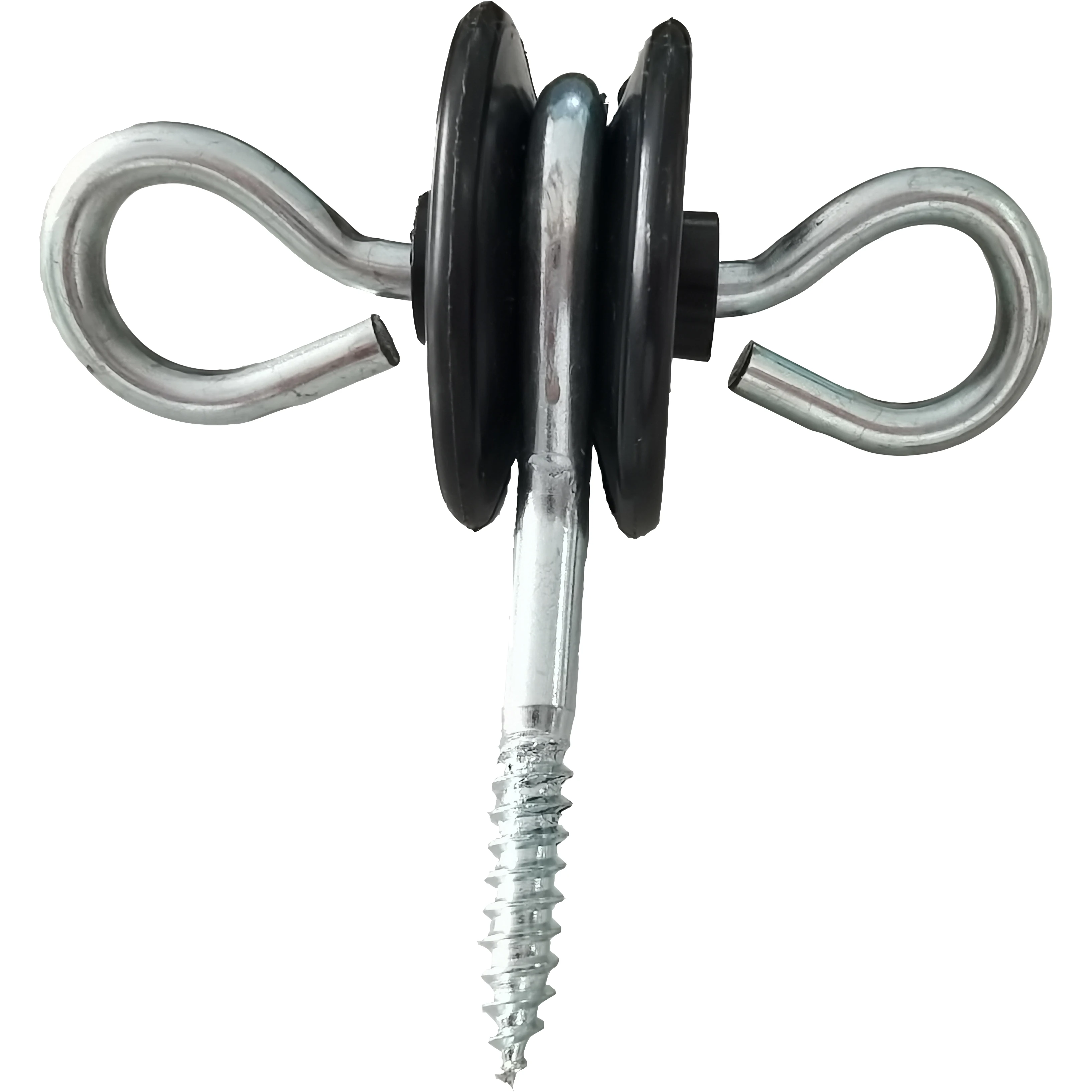 

Screw insulator for start and end of fence, Black/yewlow