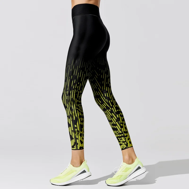 

Fitness Wear High Waist Sublimation Neon Prints Workout Running Pants Sportswear Women Tummy Control Activewear Yoga Leggings