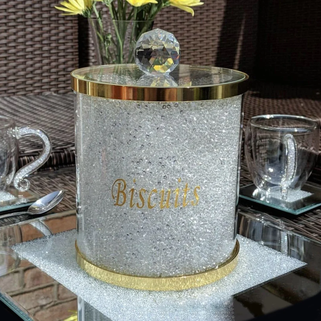 

Wholesale Crystal glass Elements Tea Coffee Sugar Canister Set Storage Jar, Transparent