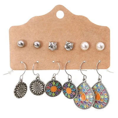 

MYSO New Ins Fashion Vintage Drop Dangle Earring Sets for Women Bohemian Earrings For Women