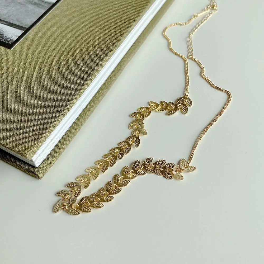 

Vianrla Sterling Silver Choker Necklace Stunning Gold Leaf Choker Necklace For Women