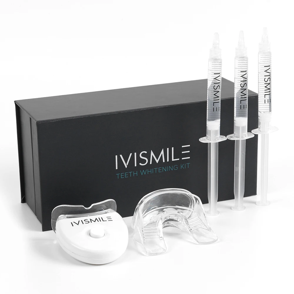 White Teeth Mini LED Whitening Light Quick & Easy 5 Minute Home Use Set Private Logo (Batteries Included)