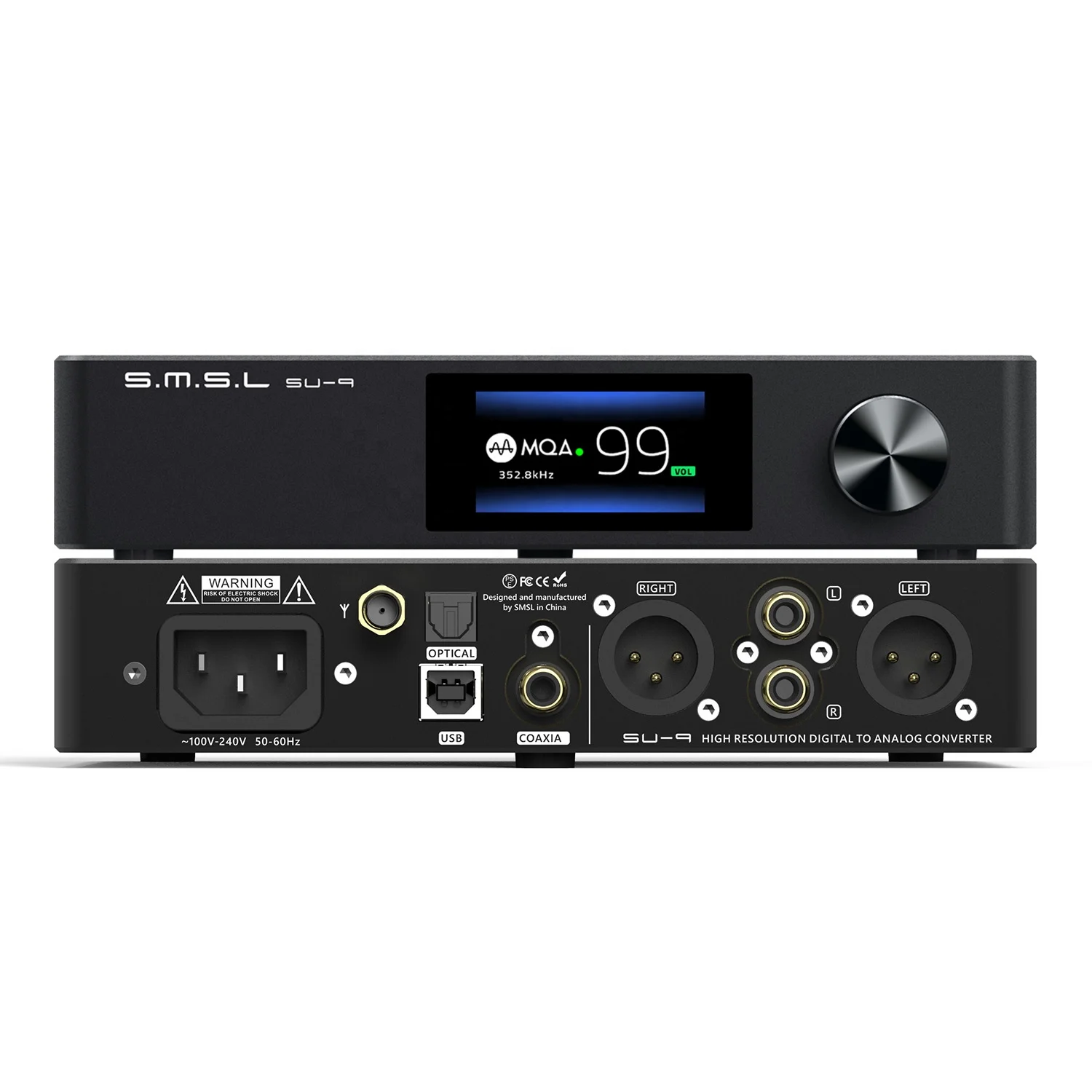 

SMSL SU-9 MQA Full Decoder XMOS Support DSD512 UAT Support Balanced Decoder, Black