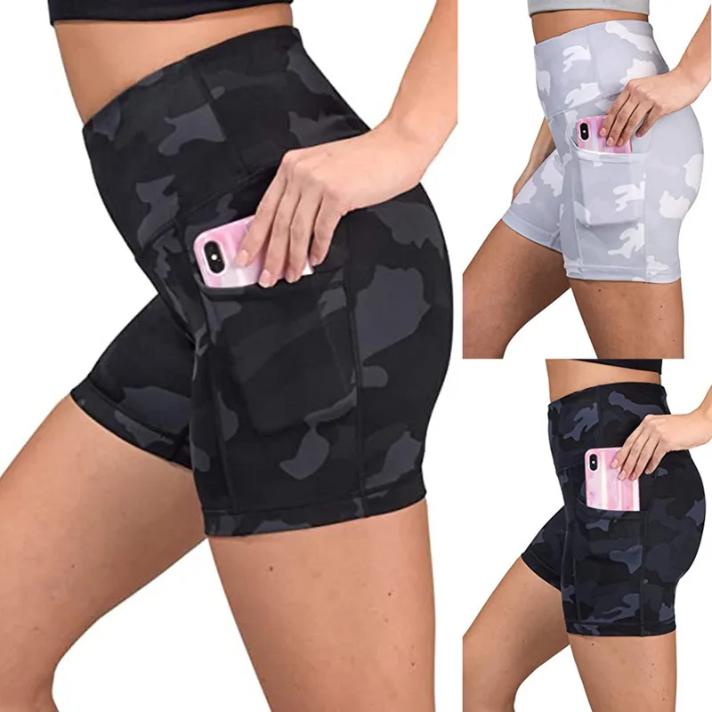 

2020 ladies' camouflage printed buttocks fitness and leisure shorts
