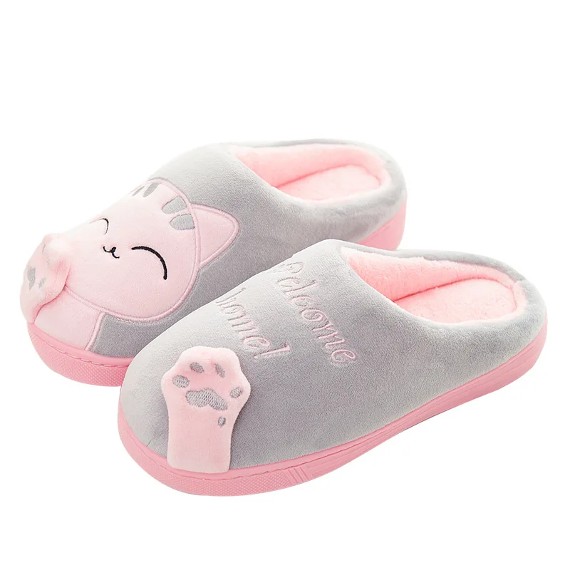 

Home Indoor Cusrtom Slipper Winter Cute Cartoon Warm And Velvet Non-Slip Fashion Slippers 2021