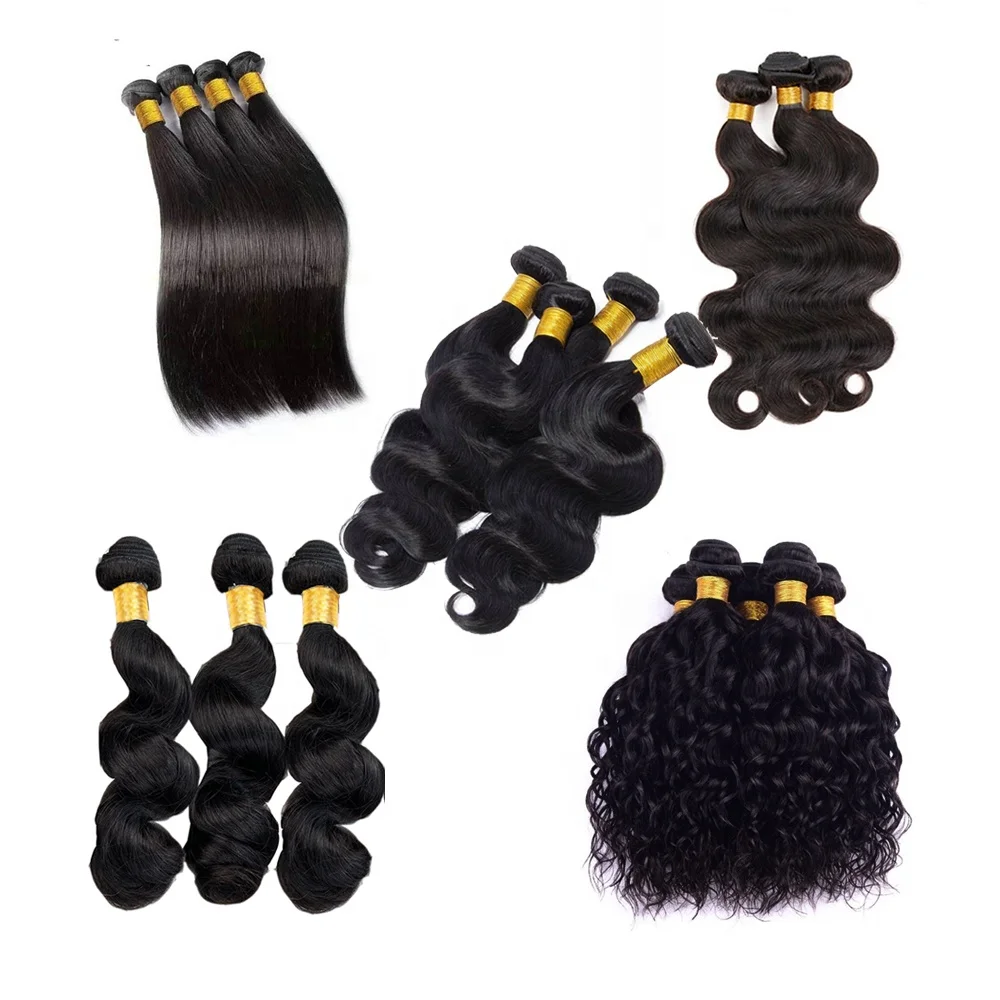 

40 inch Top Quality Raw 100% Virgin Brazilian Hair Bundles Wholesale Bulk Natural Wavy Human Hair Extension Vendors