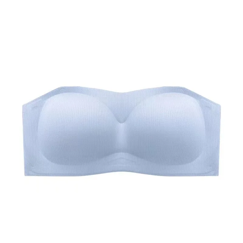 

Strapless bra underwear women's summer thin large chest small gathered wrapped chest invisible anti slip anti light bra