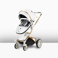 

Compact Stroller Foldable 2019 Lightweight Black Aluminium Alloy 4 Wheels Kids Strollers Leather Baby Stroller Buggy