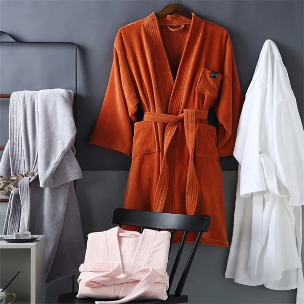 
Adult 100% Cotton Hotel Robe Bath robe Set 