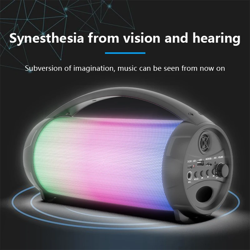 Wireless Bluetooth Speaker Outdoor Portable Bazooka Speakers LED Light Audio Party Player Subwoofer Boombox Bocinas Bluetooth - ANKUX Tech Co., Ltd