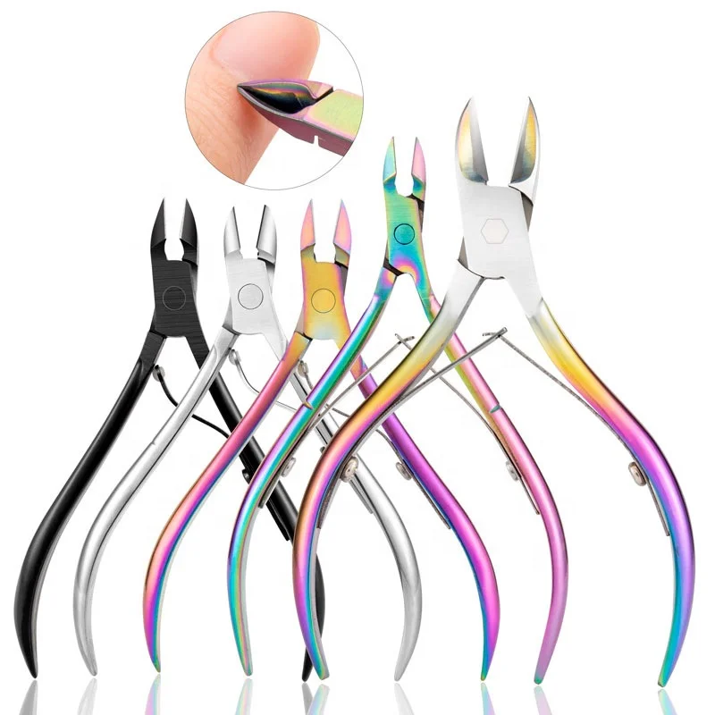 

Professional Stainless Steel Nail Cuticle Scissors Manicure Nipper Clipper Dead Skin Remover Trim Plier Cutter Beauty Tools, Customized color