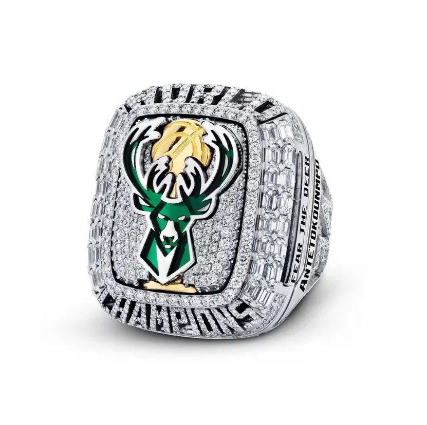 

Can Removable top becomes Necklace 2021 Bucks world Champion #34 ANTETOKOUNMPO NBAChampionship Ring