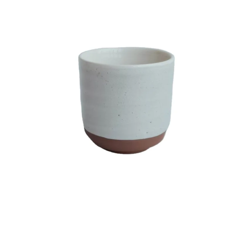 

215ml 2 tone porcelain Japanese Korea style hand made Stoneware Ceramic personalised coffee water tea milk Cup without handle