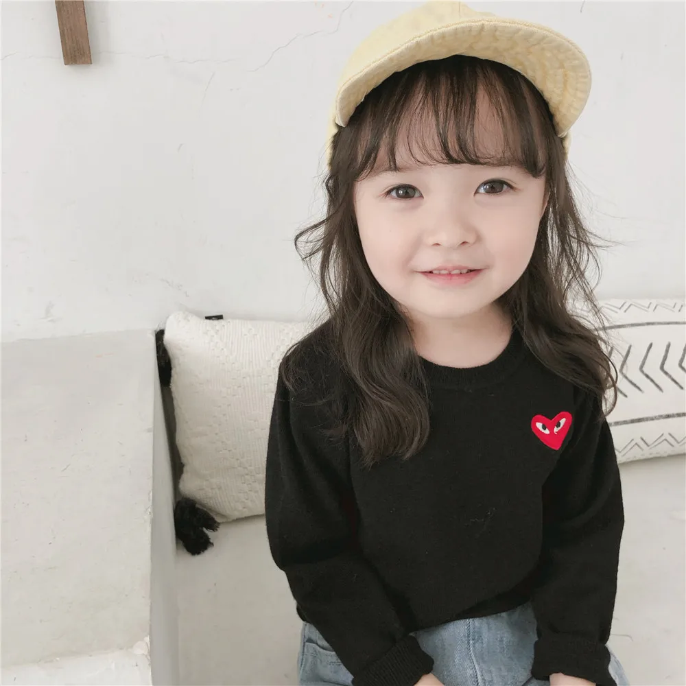 2020 New Children's Love Embroidery Korean Sweaters For Children - Buy ...