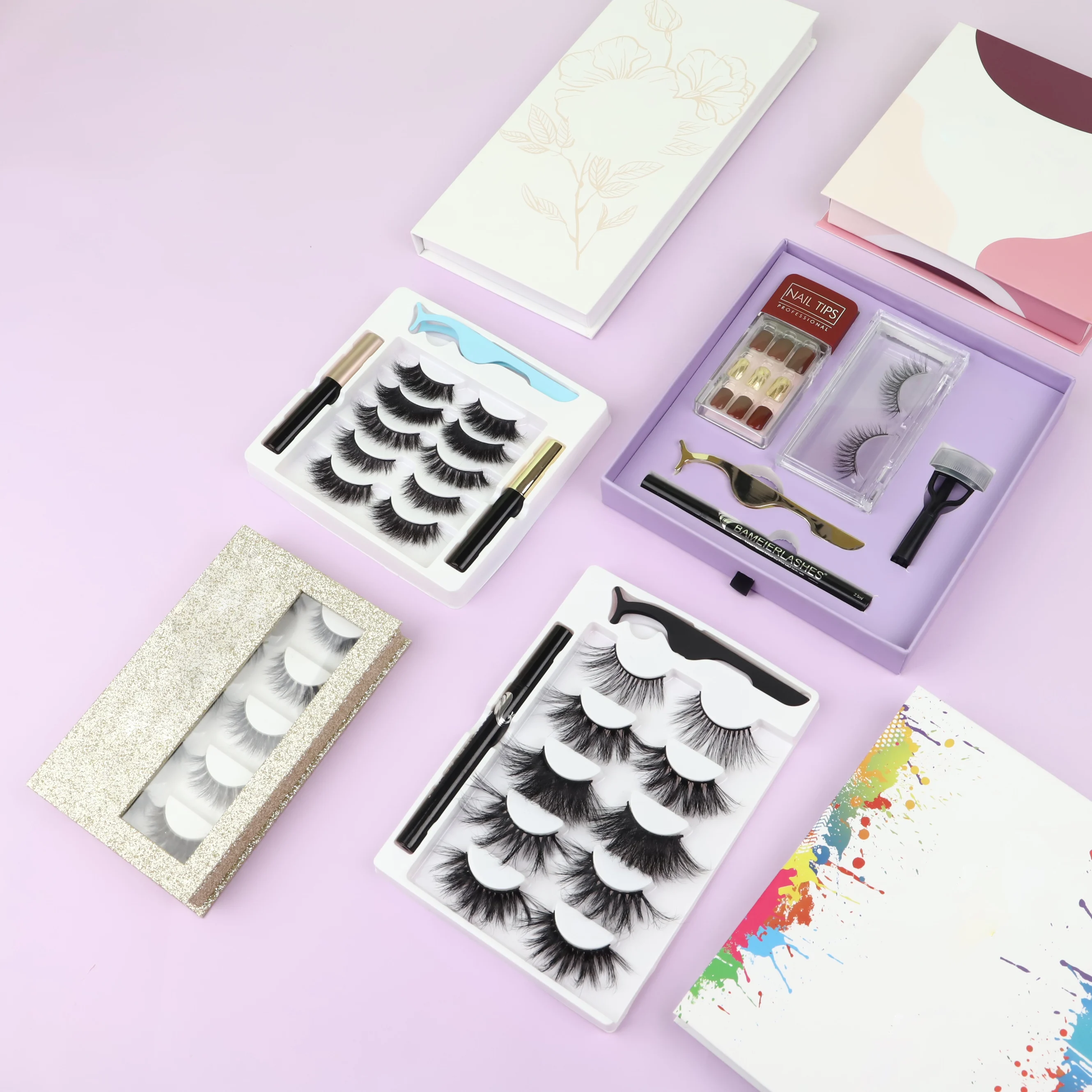 

The popular style Free sample cat styles real mink lashes logo box