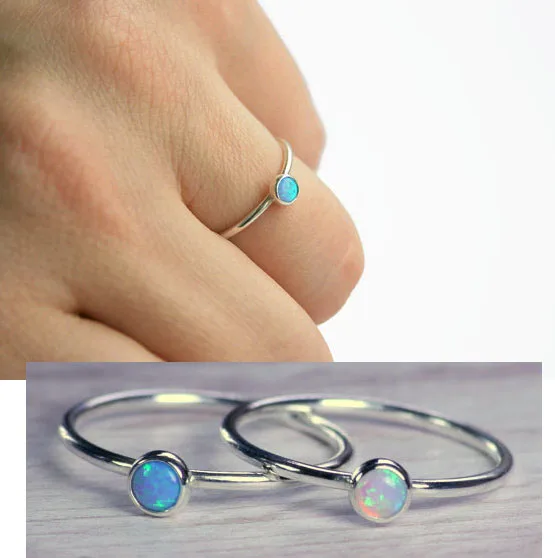 

factory wholesale 2021 hot designs 100% 925 sterling silver cute opal stone ring