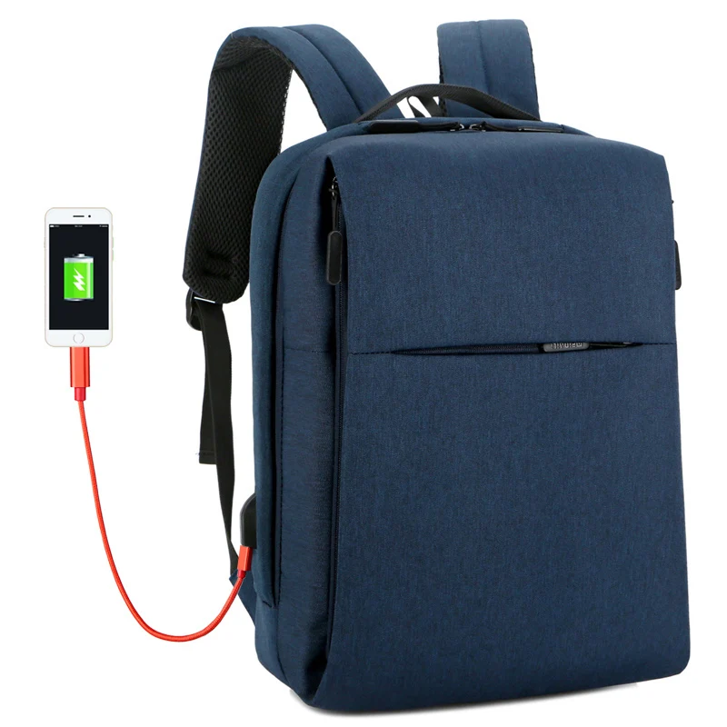 

New Arrivals Usb Charging Oxford Cloth Waterproof Business Notebook Backpack Travel Rucksack Backpack, Black/gray/blue