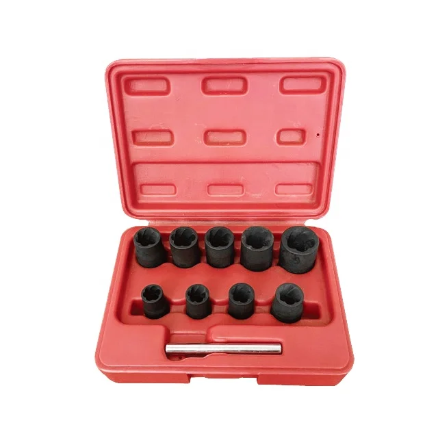 3/8 DR Bolt& Nut Remover Set Nut Extractor Twist Socket Set Remove Damaged Lug Nut automotive repair tools