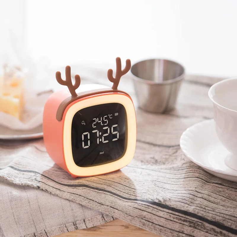 

Wholesale Adorable Colorful Smart LED Digital Bedroom Decoration Clock