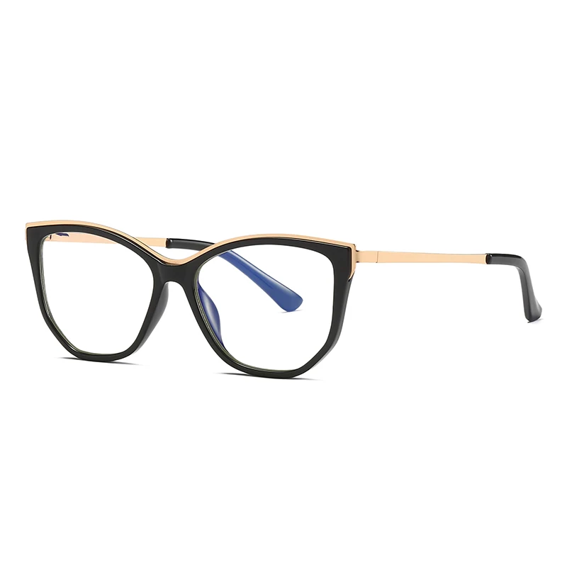 

Spring Hinge Optical Frames Eyeglasses Eyewear Manufacturer Fashion Trendy Custom LOGO blue light blocking glasses, 6colors