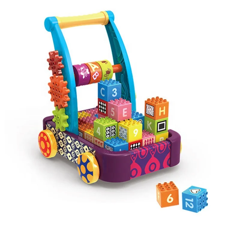 

New 2020 best quality kids plastic building blocks baby walkers toys, Multi-color