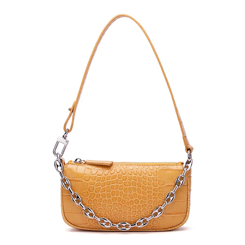 

2021 Designer Genuine Real Purses Leather and Handbags Luxury Famous Chain Armpit Bag Handbag Woman Shoulder Bag, Purple / orange / sky blue / black / white