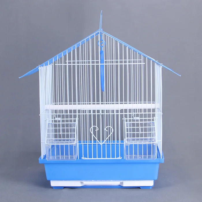 

Fancy Canary Parrot Cage House Style Economy Hanging Bird Cage, Blue/red/green