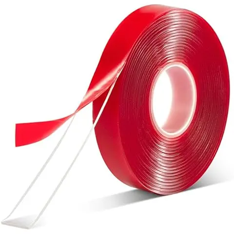Supplier Red Film Easy to Tear Washable Transparent Adhesive Double Sided Acrylic Foam Tape