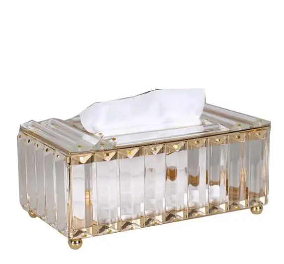 

Hot Sale New Design Transparent Crystal Tissue Box For Wedding And Home Decoration, Customized