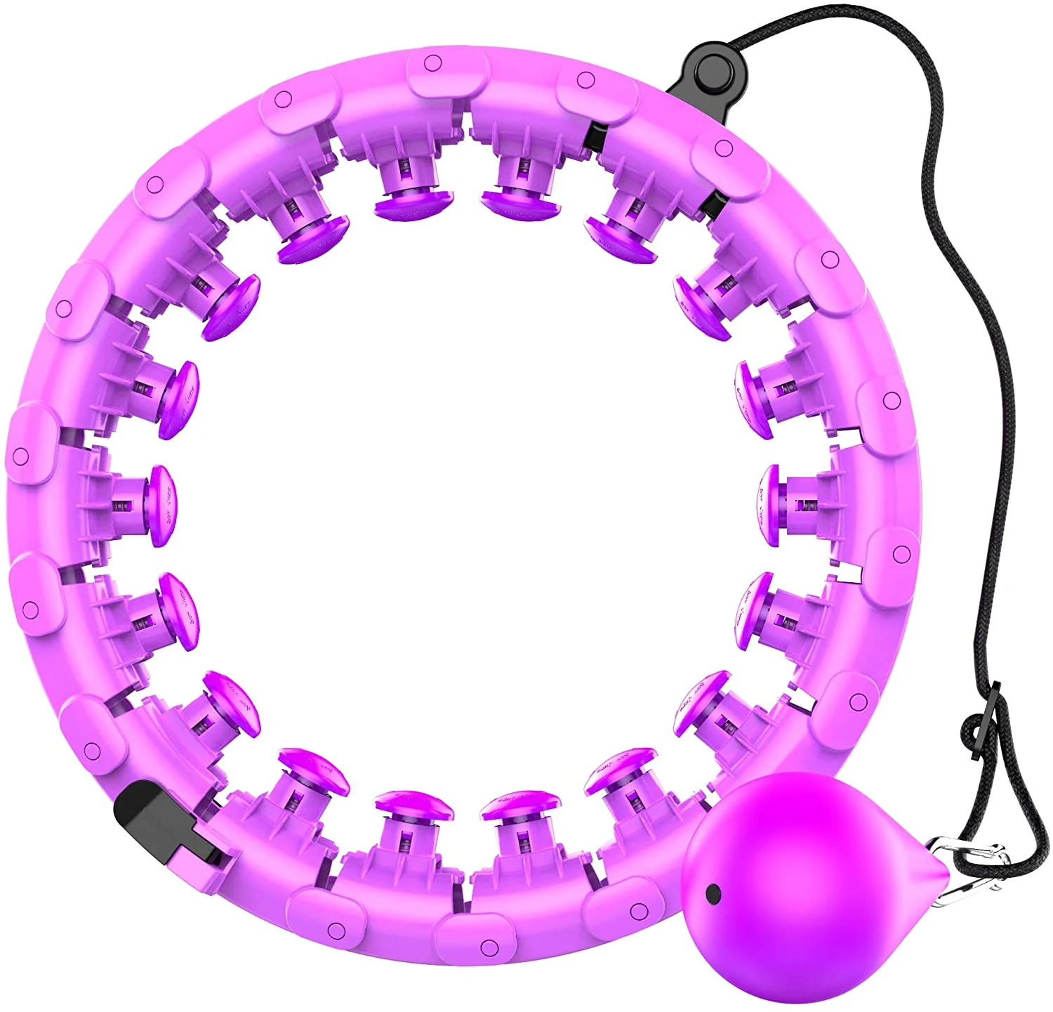 

Ready to Ship Hoop Hula Adjustable 24 knots Hula Ring for Women Adults Fitness Gym Equipment, Blue;purple;pink