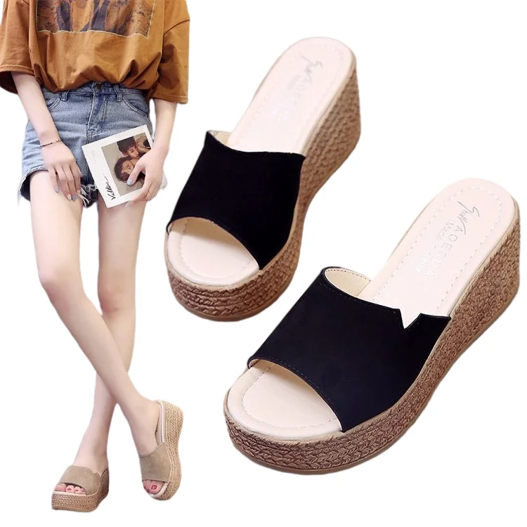 

2021 hot sales waterproof Wedges fashion casual nice sandals for women s sandals new designs for women's sandals