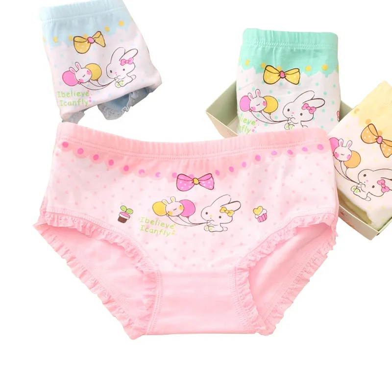 

Wholesale triangle and four corners 95% cotton Girls' underwear, Five colors