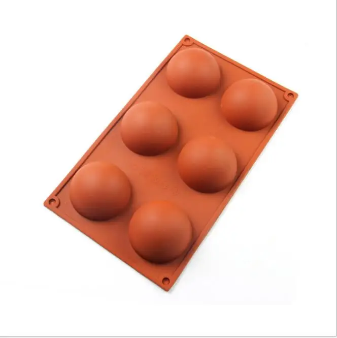 

Hot Sale 6 Holes Medium Baking & Pastry Tools Silicone Molding, Red