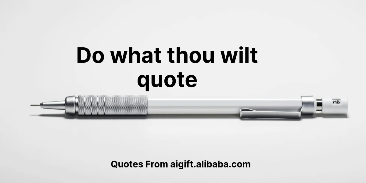 do what thou wilt quote