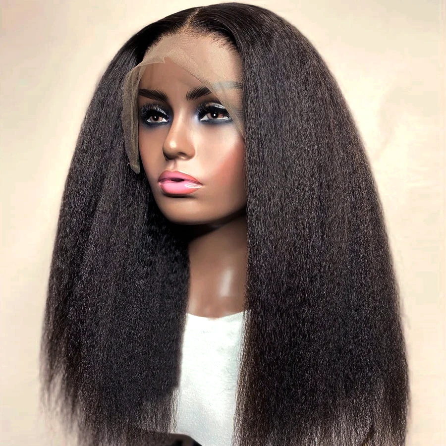 

Kinky Straight deep wave wig lace front hd frontal hair products hd human hair lace wigs 40inch long hair wholesale lace wig