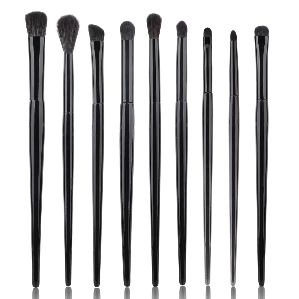 

HMU Drop Shipping High Quality Black Private Label Makeup Eye Brush Set