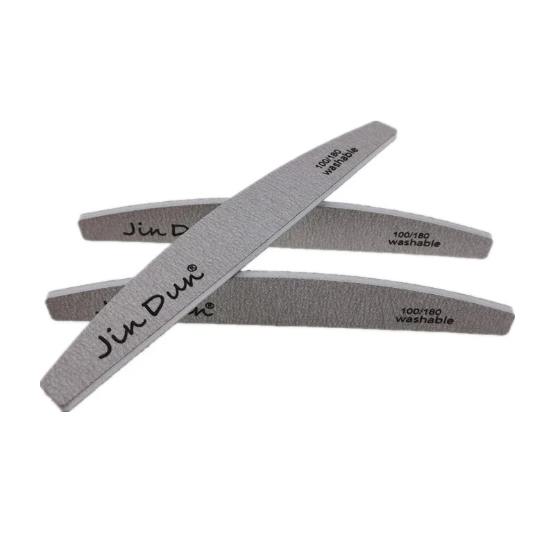 

Custom logo print Color Nail Salon Tools Zebra 100/180 Half Moon Japan Professional custom nail file