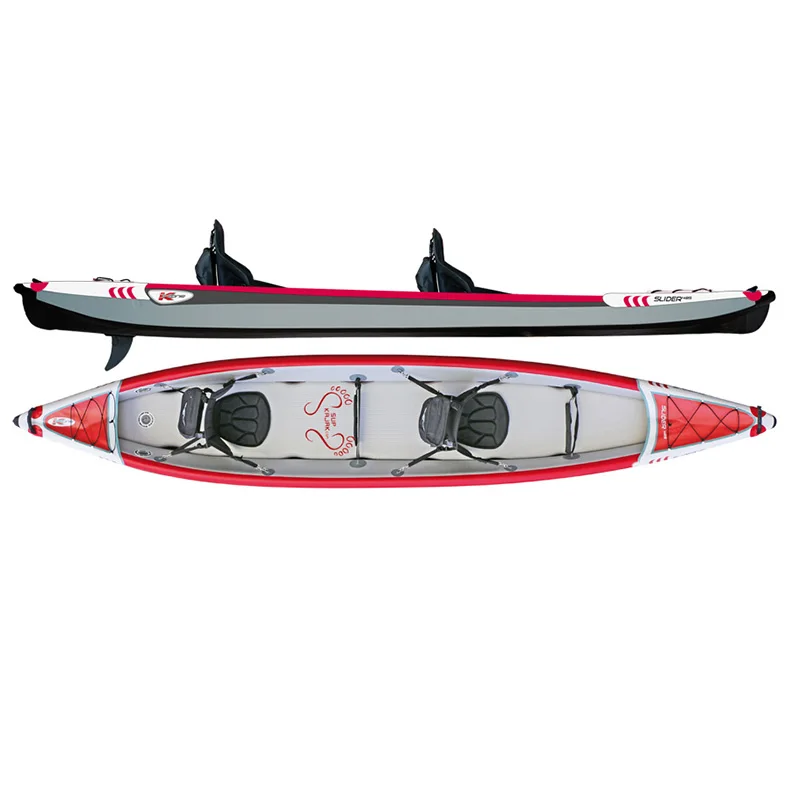 

MOQ 1pc 2 person 420cm Drop Stitch durable fishing canoe rowing boat pedal Inflatable Kayak
