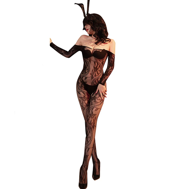 

Wholesale women lingerie sexy transparent sheer mesh sexy body shaping lingerie lace mesh see-through lace hollow sexy lingerie