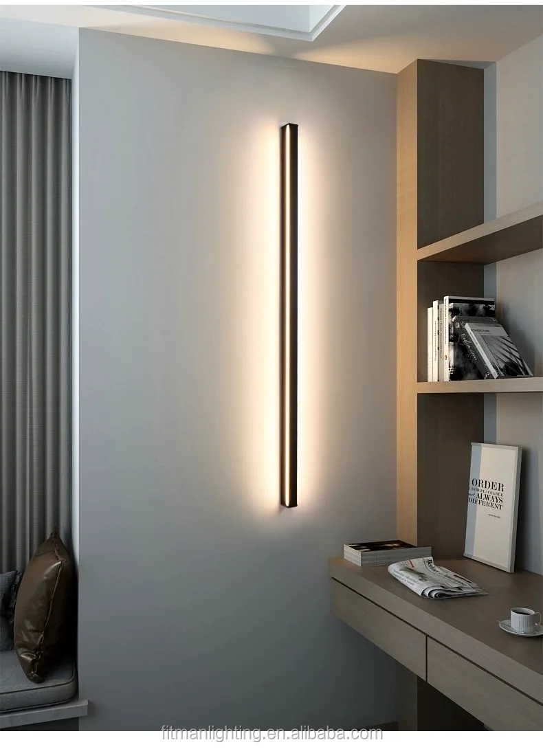 简约线性壁灯简约现代长led照明客厅床头灯酒店走廊