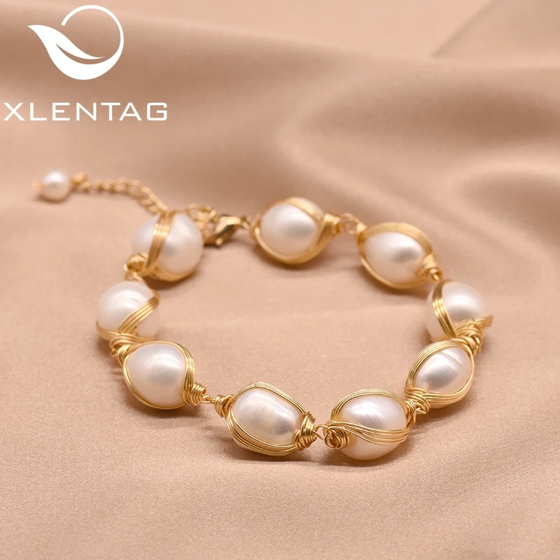 

Handmade Natural Fresh Water Pearl Bangles For Women Adjustable Bracelet Jewelry Armband
